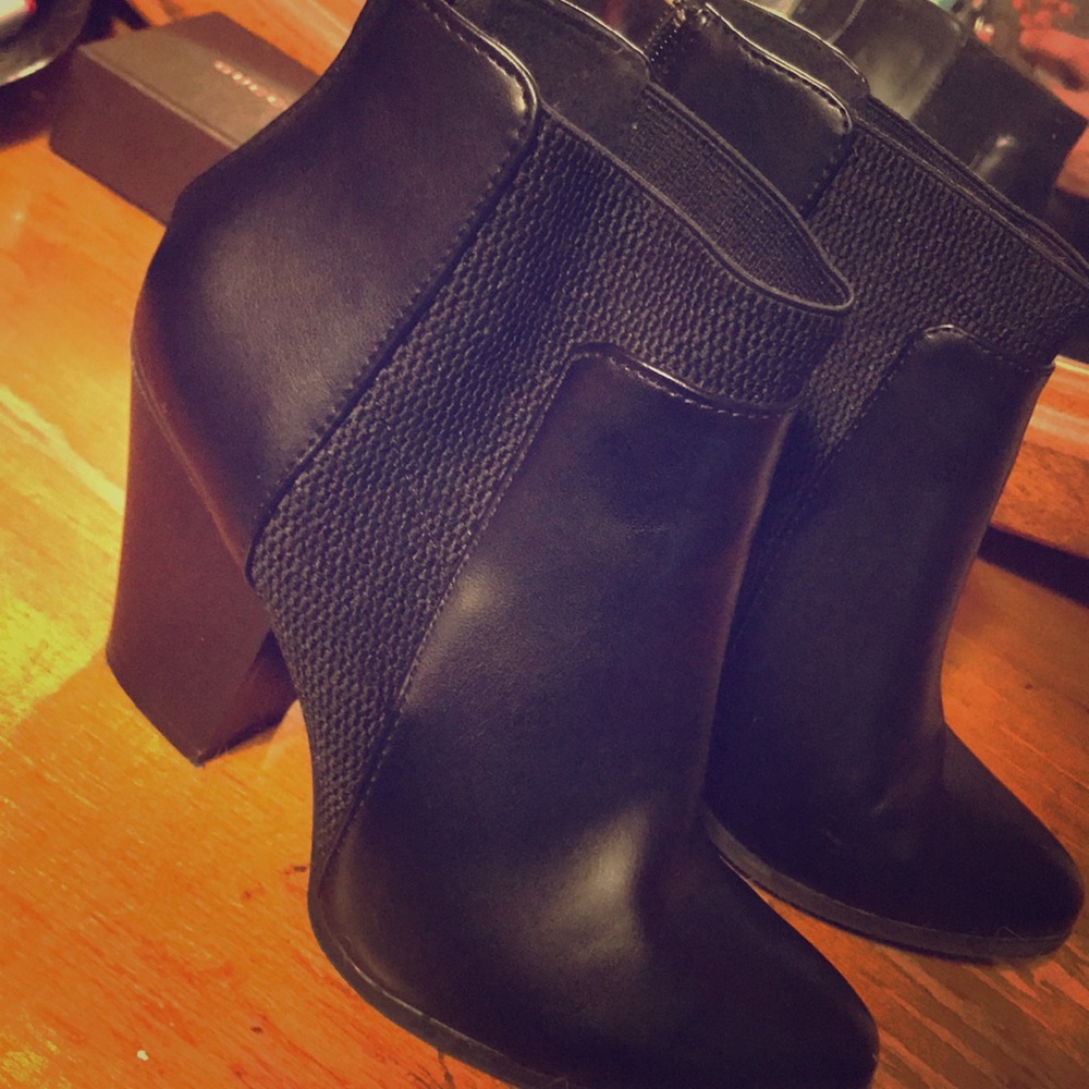 Black ankle boots
